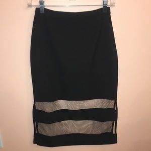 XS Black Pencil Skirt TOBI